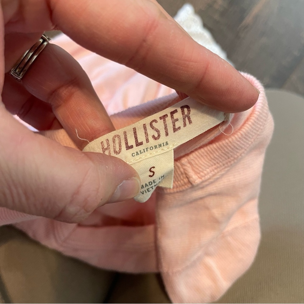 Hollister Y2K Lace Babydoll Pink Top S Coquette - Picture 4 of 9